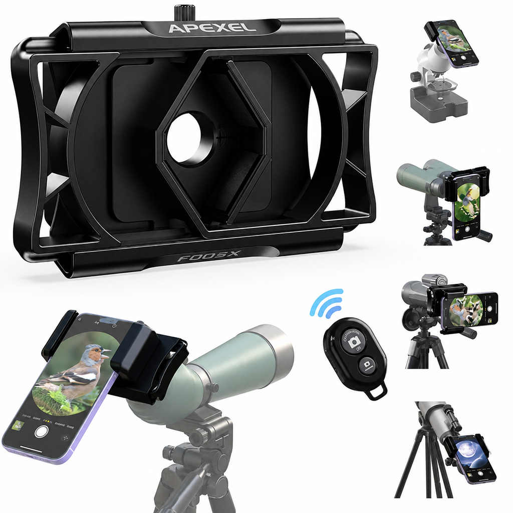 Um 360° drehbarer binokularer Fotoadapter für Android